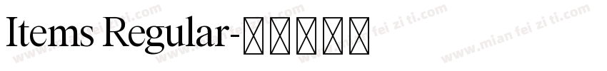 Items Regular字体转换